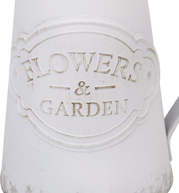 SOUJOY Rustic Shabby Chic Vase, Farmhouse Galvanized Flower ... - Image 3