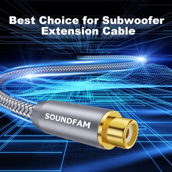 RCA Extension Cable SOUNDFAM Digital Coaxial Audio Cable Gol... - Image 6