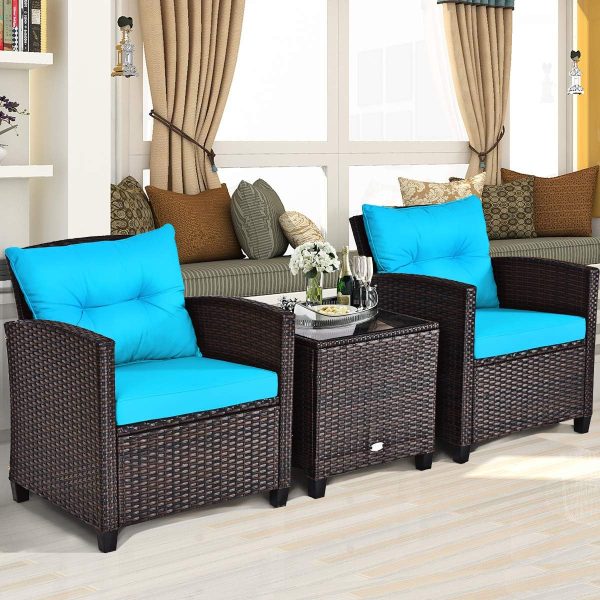 KOTEK 3 Piece Patio Furniture Set, Outdoor Conversation Set ... - Image 8