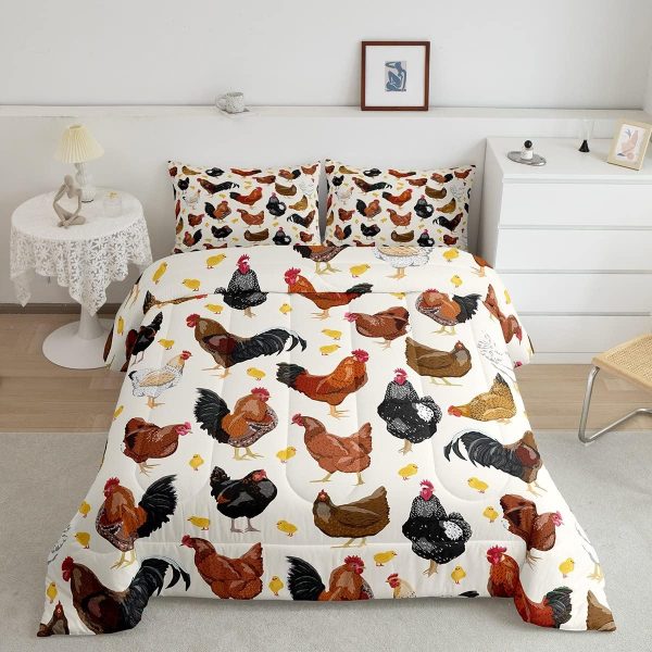 Chicken Comforter Cute Chicken Pattern Comforter Set for Boy...