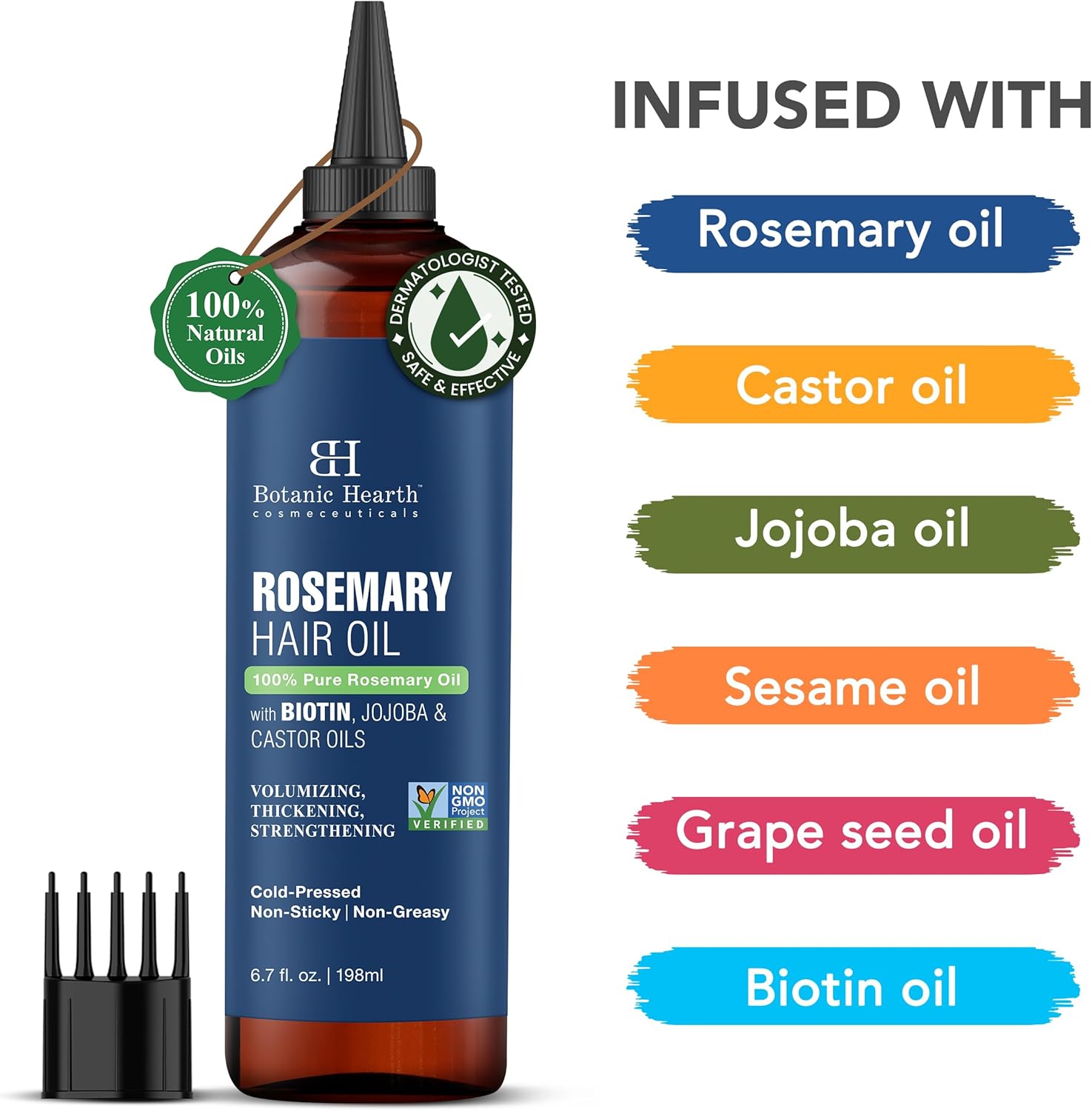 Botanic Hearth 100% Pure Rosemary Oil For Hair Growth (6.7 f…
