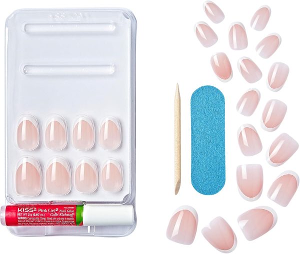 KISS Classy, Fake Nails, Exclusive Only, Light White, Oval, ... - Image 4
