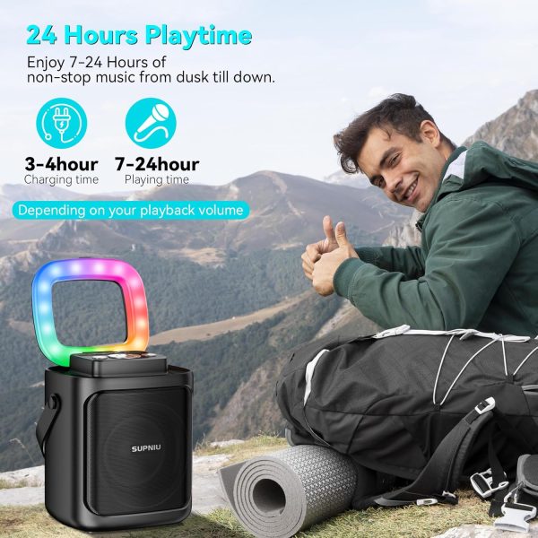 SUPNIU Karaoke Machine for Adults Kids, Portable Bluetooth K... - Image 7