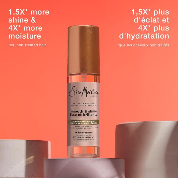 SheaMoisture Coconut & Hibiscus Smooth & Shine Hair Oil for ... - Image 4