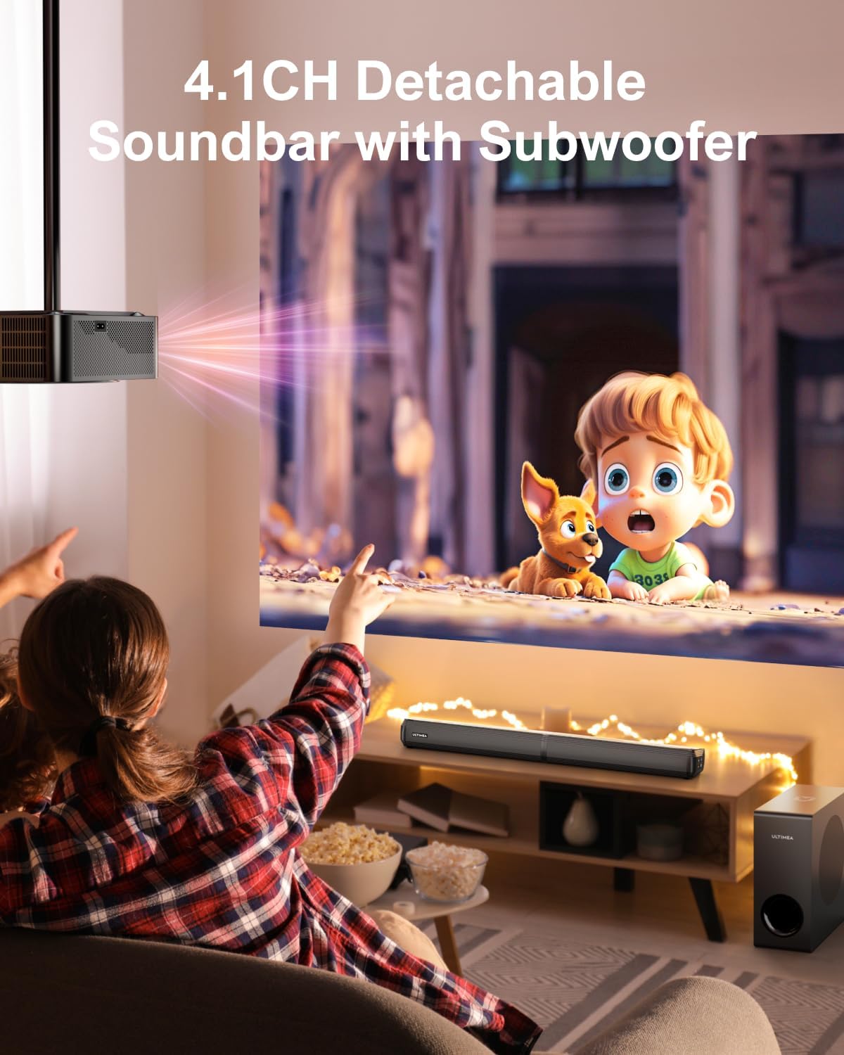 ULTIMEA 4.1ch Sound Bar for Smart TV with Subwoofer, Peak Po…
