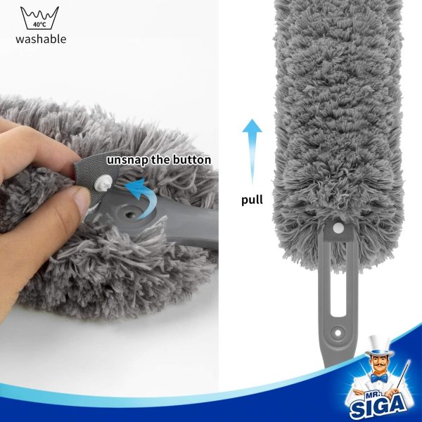 MR.SIGA Lint Free Microfiber Duster, Washable Duster for Hou... - Image 8