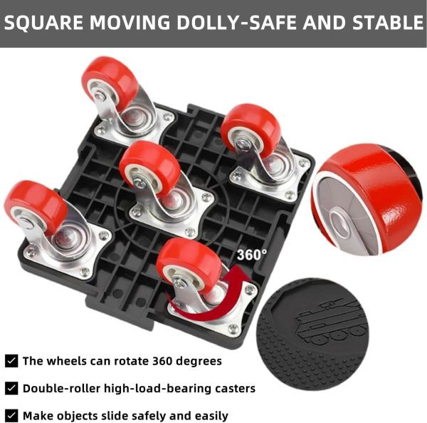 Heavy Duty Furniture Movers with 5 Wheels,Furniture Dolly 5 ... - Image 2