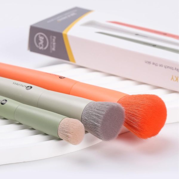 KINGMAS 3Pcs Foundation Brush & Contour Concealer Brush Unde... - Image 2
