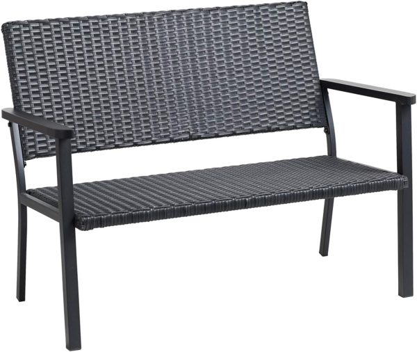 C-Hopetree Outdoor Loveseat Bench Chair for Outside Patio Po...