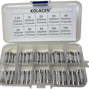 KOLACEN Quick Fast-Blow Ceramic Tube Fuse 5 x 20 mm Assorted...