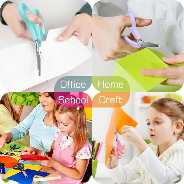 Scissors 6-Pack, 8'' Stainless Steel Scissor with Sharp Blad... - Image 6