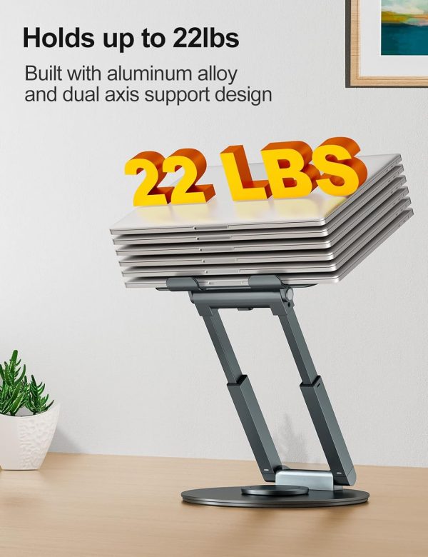 Tounee Telescopic Laptop Stand for Desk with 360° Swivel Bas... - Image 6