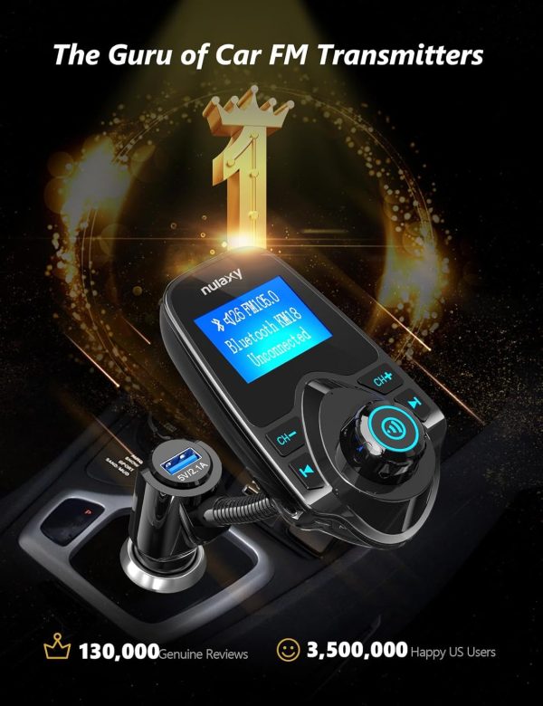 Nulaxy Wireless in-Car Bluetooth FM Transmitter Radio Adapte... - Image 2
