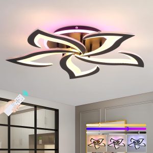 ZAITINZ Sleek Black Smart Ceiling Light with Memory Function...