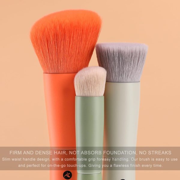 KINGMAS 3Pcs Foundation Brush & Contour Concealer Brush Unde... - Image 4