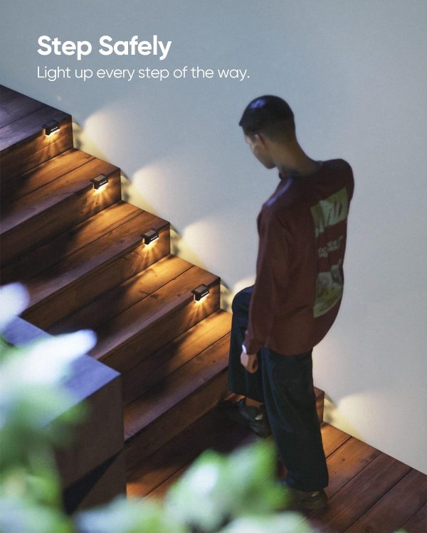 Solar Deck Lights Outdoor 16 Pack, JACKYLED Solar Step Light... - Image 4