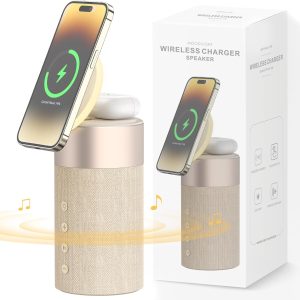 COLSUR Bluetooth Speaker, Magnetic Wireless Charger, Bluetoo...