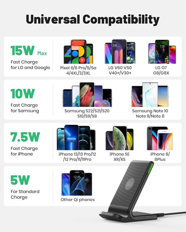 INIU Wireless Charger, 15W Qi Certified Fast Wireless Chargi... - Image 4
