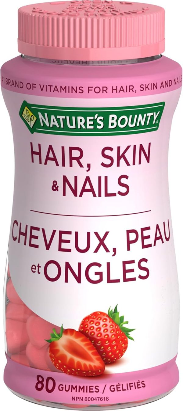 Nature’s Bounty Hair, Skin, Nails Gummies with Biotin, 80 Gu...