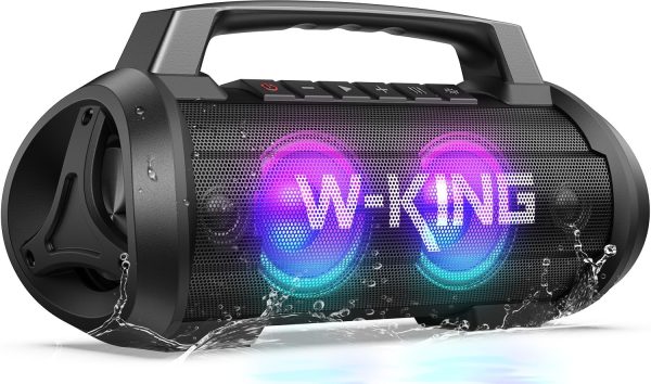 W-KING Portable Speakers Bluetooth Wireless, 120W Max Loudes...
