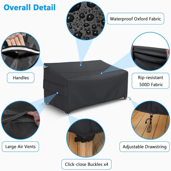 Gasadar Patio Sofa Cover Waterproof for 2-Seater Outdoor Sof... - Image 5