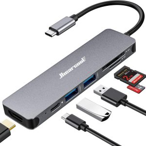 Hiearcool USB C Hub, USB-C Adapter Dongle for MacBook Pro, 7...