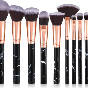 Makeup Brushes, START MAKERS 10Pcs Marble Makeup Brush Set F...
