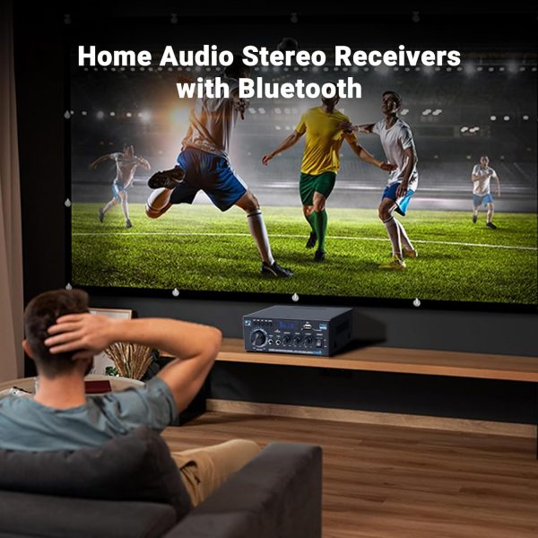 Bluetooth Stereo Receiver &Home Audio Amplifier, 300Wx2 2-Ch... - Image 8