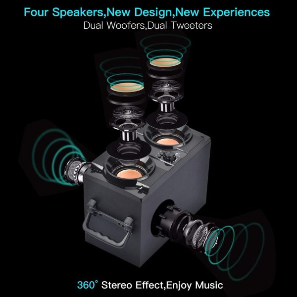 60W (80W Peak) Portable Bluetooth Speaker with Double Subwoo... - Image 3
