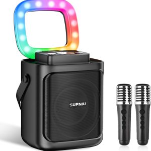 SUPNIU Karaoke Machine for Adults Kids, Portable Bluetooth K...