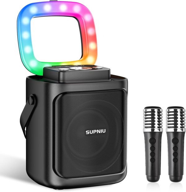SUPNIU Karaoke Machine for Adults Kids, Portable Bluetooth K...
