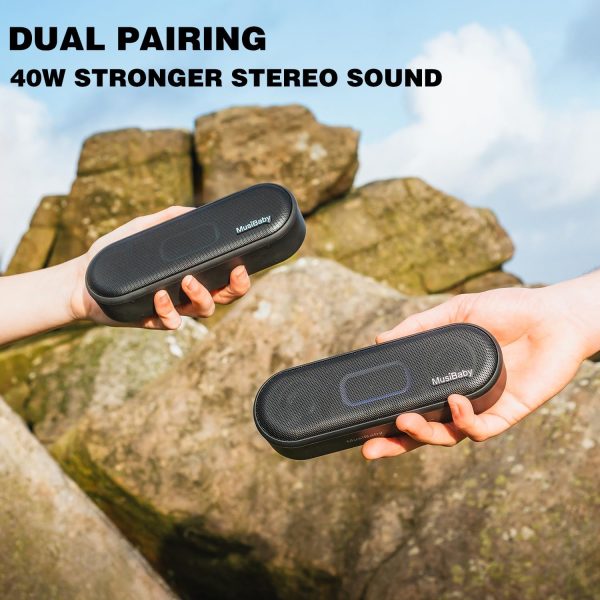 Bluetooth Speaker,MusiBaby M33 Speaker,IPX7 Waterproof Bluet... - Image 6