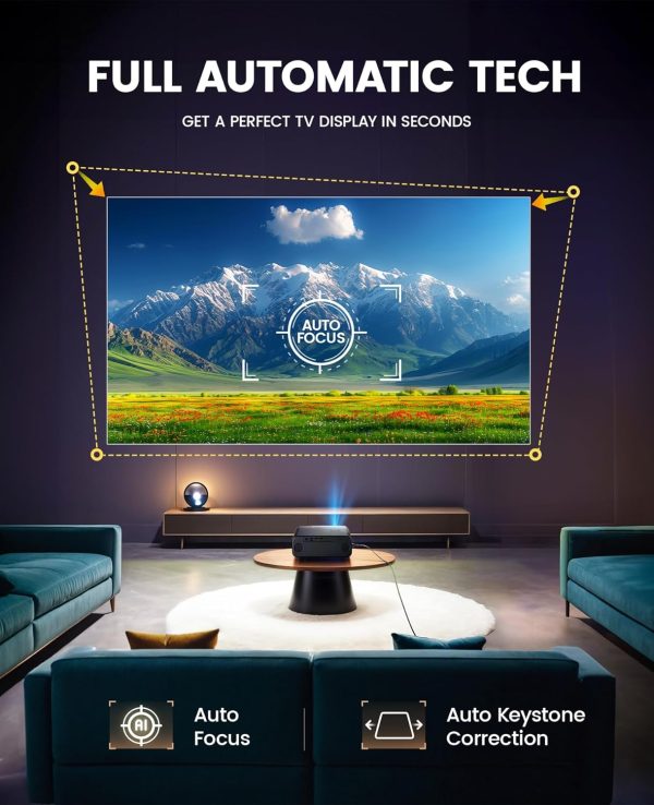 [Auto Focus/4K Support] Projector with WiFi 6 and Bluetooth ... - Image 3