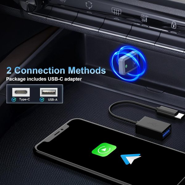 Wireless CarPlay Adapter for Apple iPhone/Android Auto, 2 in... - Image 5