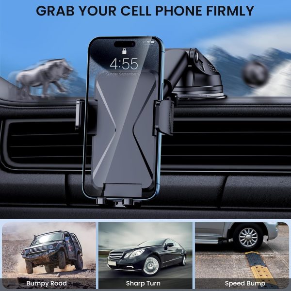 Car Phone Holder [Upgrade Suction Cup & Stable Clip] Phone M... - Image 6