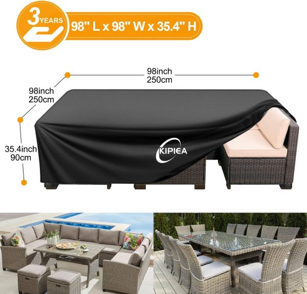 Kipiea Patio Furniture Cover, Outdoor Furniture Set Cover Wa... - Image 2