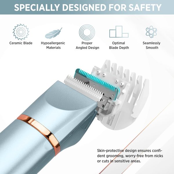 Electric Bikini Trimer Shaver Women: 2 in 1 IPX7 Waterproof ... - Image 3