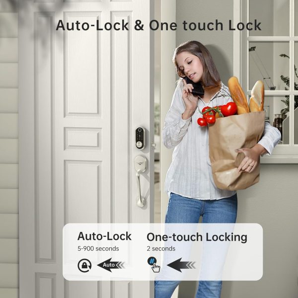 Smart Deadbolt, SMONET Fingerprint Electronic Deadbolt Door ... - Image 7