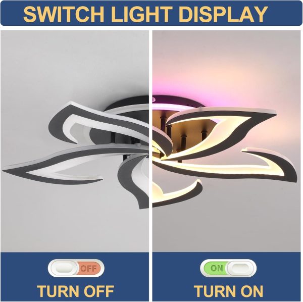 ZAITINZ Sleek Black Smart Ceiling Light with Memory Function... - Image 6