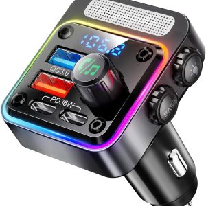 Nulaxy 54W Bluetooth 5.3 Car Adapter with 4 Charging Ports [...