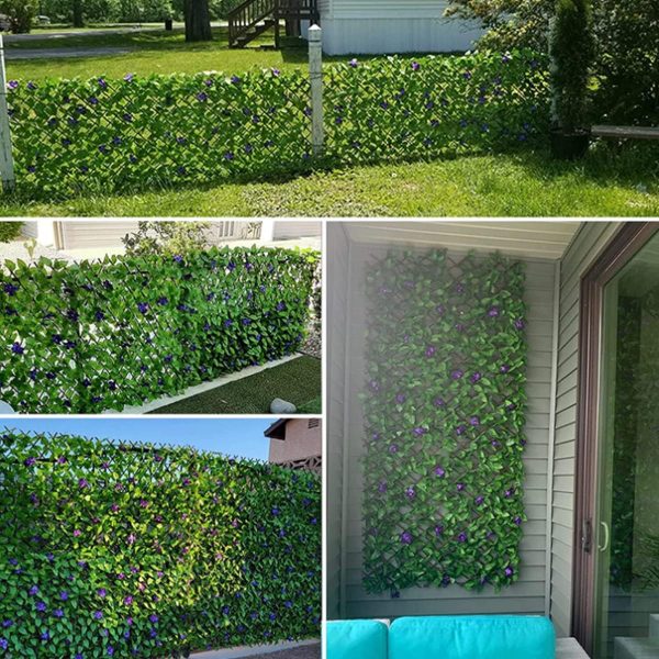 Expandable Fence with Solar String Lights, Ivy Privacy Fence... - Image 7