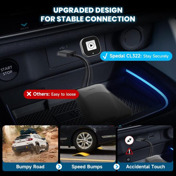Spedal CL322 Wireless CarPlay & Android Auto Adapter – 2025 ... - Image 5
