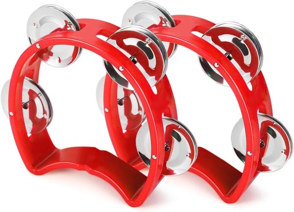 Flexzion Half Circle Tambourine for Kids and Adults Hand Hel...