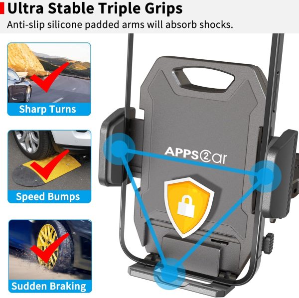 APPS2Car Sturdy CD Slot Phone Mount with One Hand Operation ... - Image 7