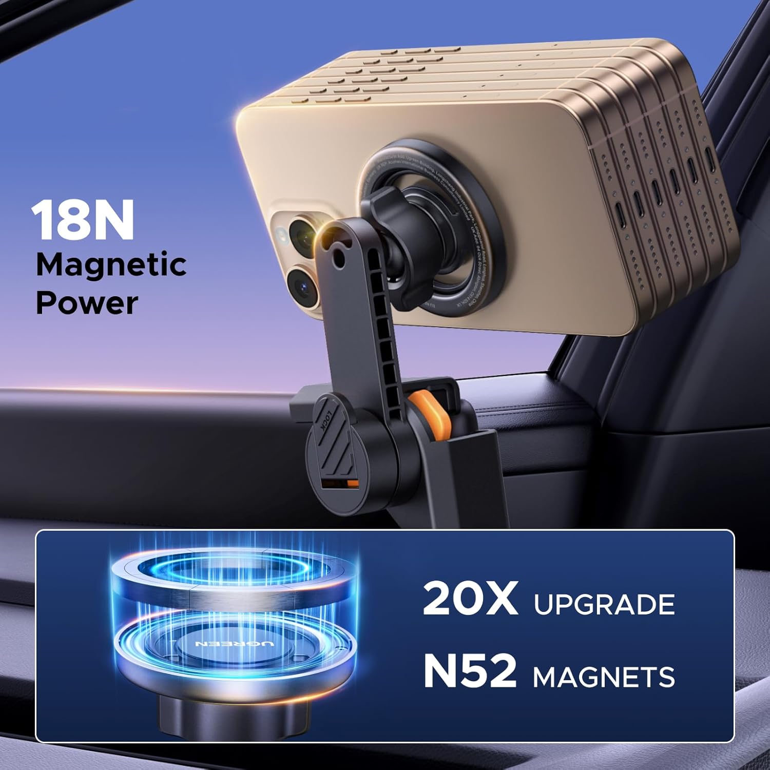 UGREEN Phone Holder for Tesla Model 3 Y Magsafe Car Mount Ma…