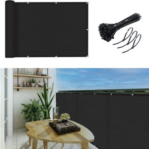 GardenLux 3'x20'Balcony Privacy Screen Cover Fence Cover UV ...
