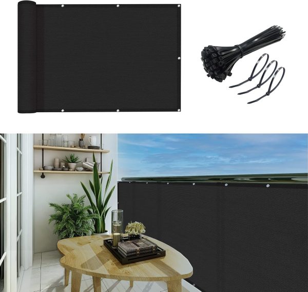 GardenLux 3'x20'Balcony Privacy Screen Cover Fence Cover UV ...