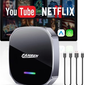 FAHREN 3rd-Gen Wireless CarPlay Adapter & Android Auto Adapt...