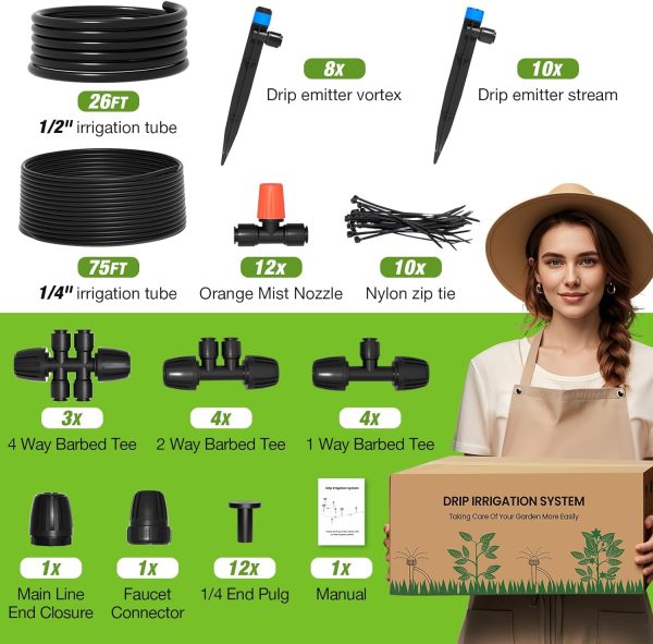 MIXC Greenhouse Micro Drip Irrigation Kit Automatic Irrigati... - Image 7