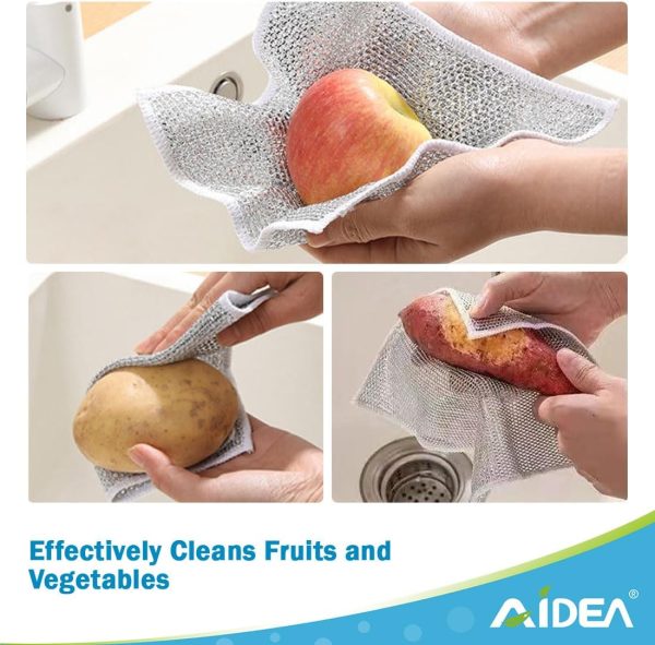 AIDEA Multipurpose Wire Dishwashing Rag for Wet and Dry, 24P... - Image 5